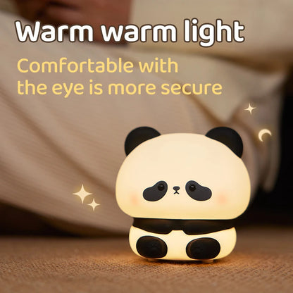 Cute Silicone Panda LED Night Light Lamp