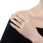 Ethnic Style Natural Jade Ring Ornament