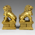 Copper Lions Ornament Furniture Feng Shui Crafts