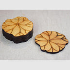 Bamboo Thick Tea Coasters Lotus Leaf Shape Heat Insulating Mats