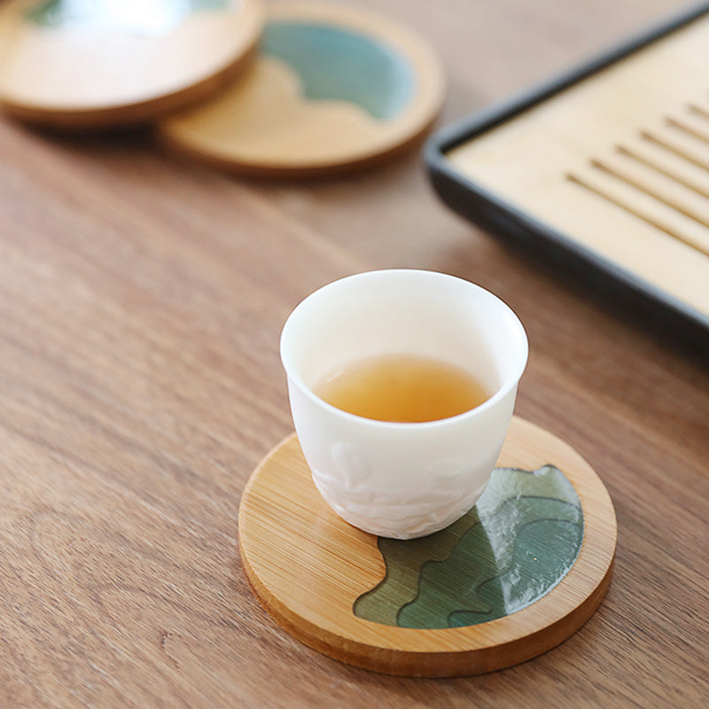 Kung Fu Bamboo Tea Cup Mat Household Insulation Mat