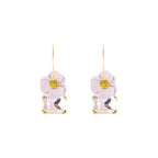 Crystal flower earrings