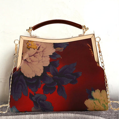 Women's Handbag Chinese Style Peony Crossbody Bag