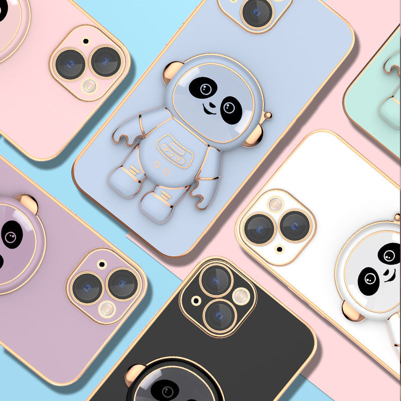 Panda Astronaut iPhone 14 Series Lazy Mobile Phone Case Holder