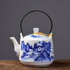 Ceramic Teapot Household Ink Painting Pattern Large Kettle