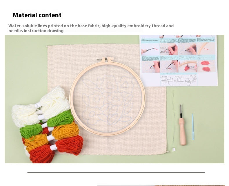 Handmade Embroidery Diy Poke Embroidery Material Package