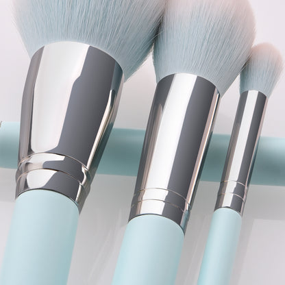 Makeup Brushes Set - 12 Light Blue Brushes - China Creative Hub