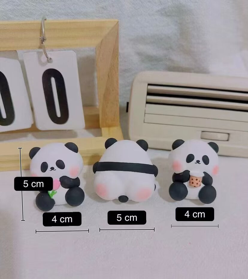 Chinese style cute panda car air outlet perfume aromatherapy car interior decoration