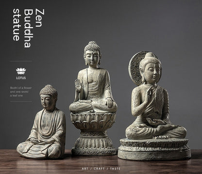 Chinese Zen Buddha Ornament Home Living Room Entrance Office Desk