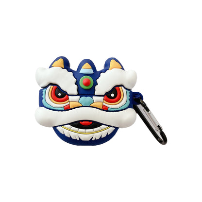 Chinese style lion dance silicone protective cover airpods 1/2 generation, airpods pro/3 generation earphone protective cover