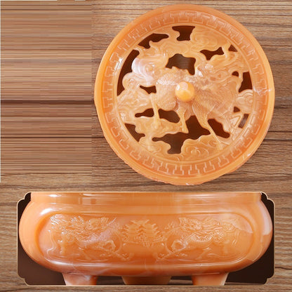 Creative Retro Incense Burner Ashtray Decoration With Lid