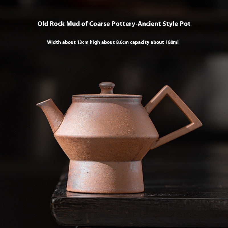 Stoneware Old Rock Clay Teapot Mild Luxury Retro Household Kung Fu Tea Set