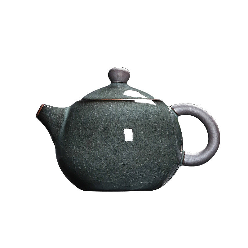 Ceramic Teapot Glossy Ice Cracked Handmade Brewing Teapot