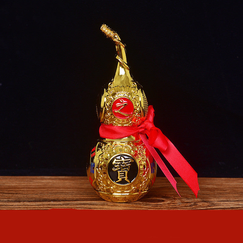 Painted Bagua Copper Gourd Feng Shui Ornaments