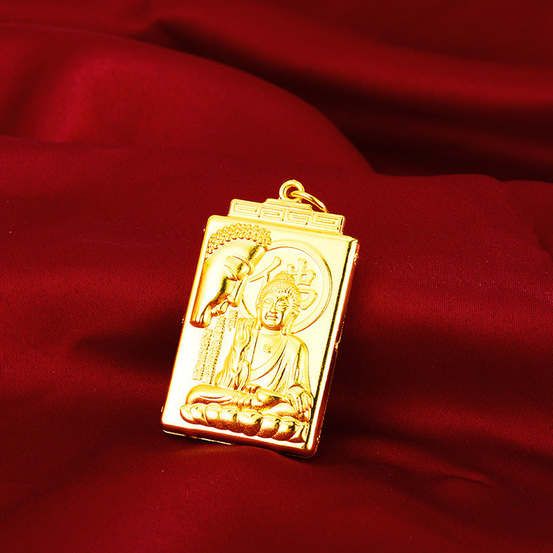 3D Hard Gold Pendant Buddha