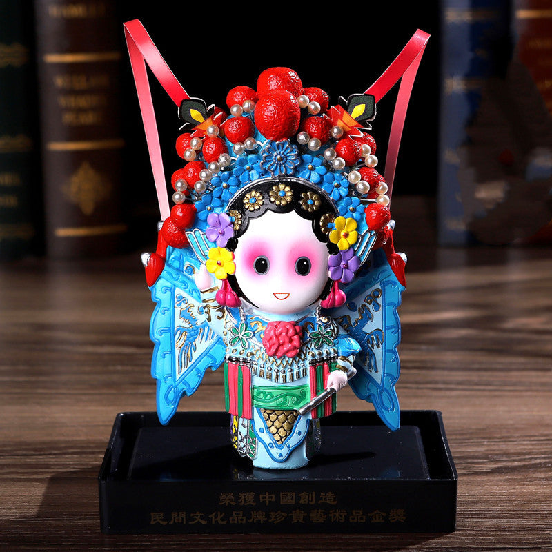 Chinese Style Peking Opera Mask Character Ornaments Home Accessories