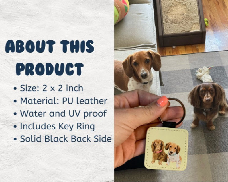 Customized Keychain for Pet Photos Small Pendant