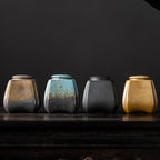 Tea Jar Ceramic Household Gilding Sealed Jar Empty Tea Caddy