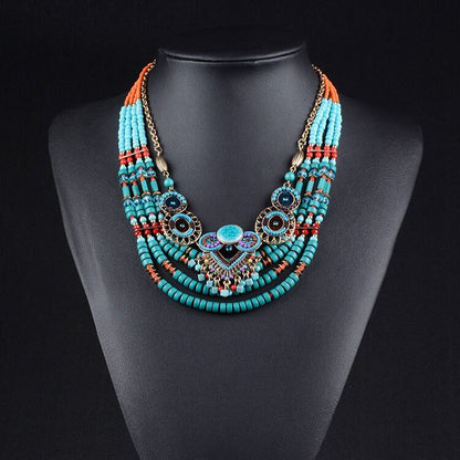 Exaggerated Ethnic Style Multi-Layered Necklace