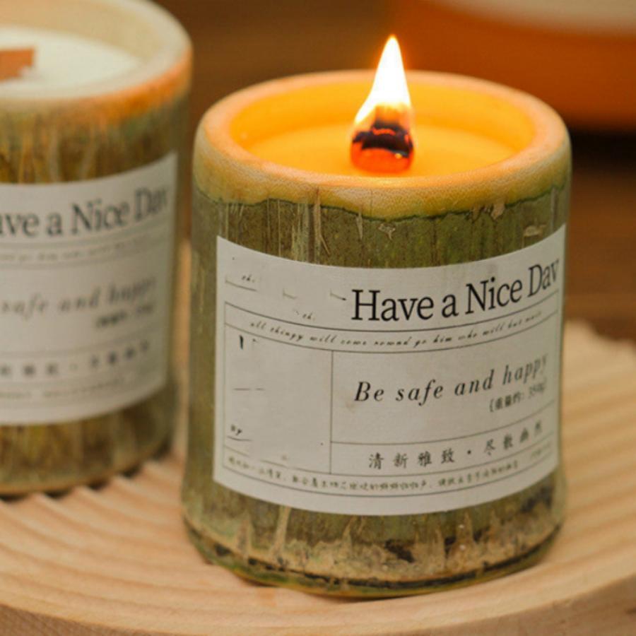 Indoor Long-lasting Bamboo Fragrance Aromatherapy Candle Gift