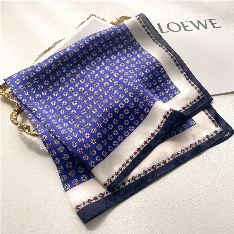 Spring and Summer Thin Hong Kong Style Polka Dot Silk Scarf