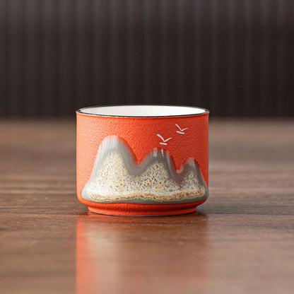 Hand-painted Ceramic Cup Thousand-li Landscape Creative Gift Tea Set Tea Cup