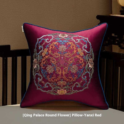 Chinese classical hand-embroidered pillowcase