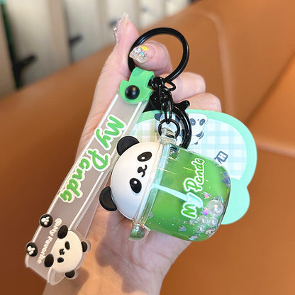 Epoxy Resin Exquisite Decompression Panda Keychain