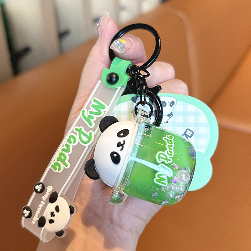 Epoxy Resin Exquisite Decompression Panda Keychain