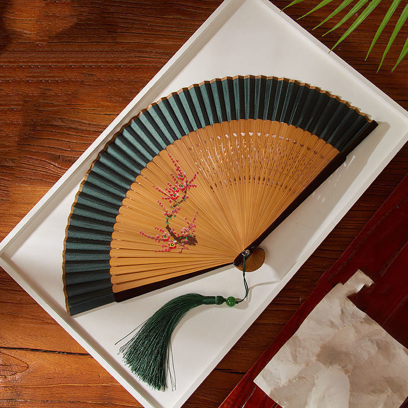 Portable Chinese Folding Fan For Women In Summer