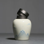 Hand Painted Landscape Tea Pot