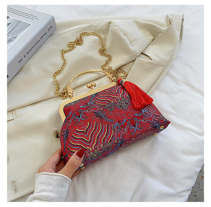 Original design youth women's bag, retro Chinese style handmade embroidery shoulder bag