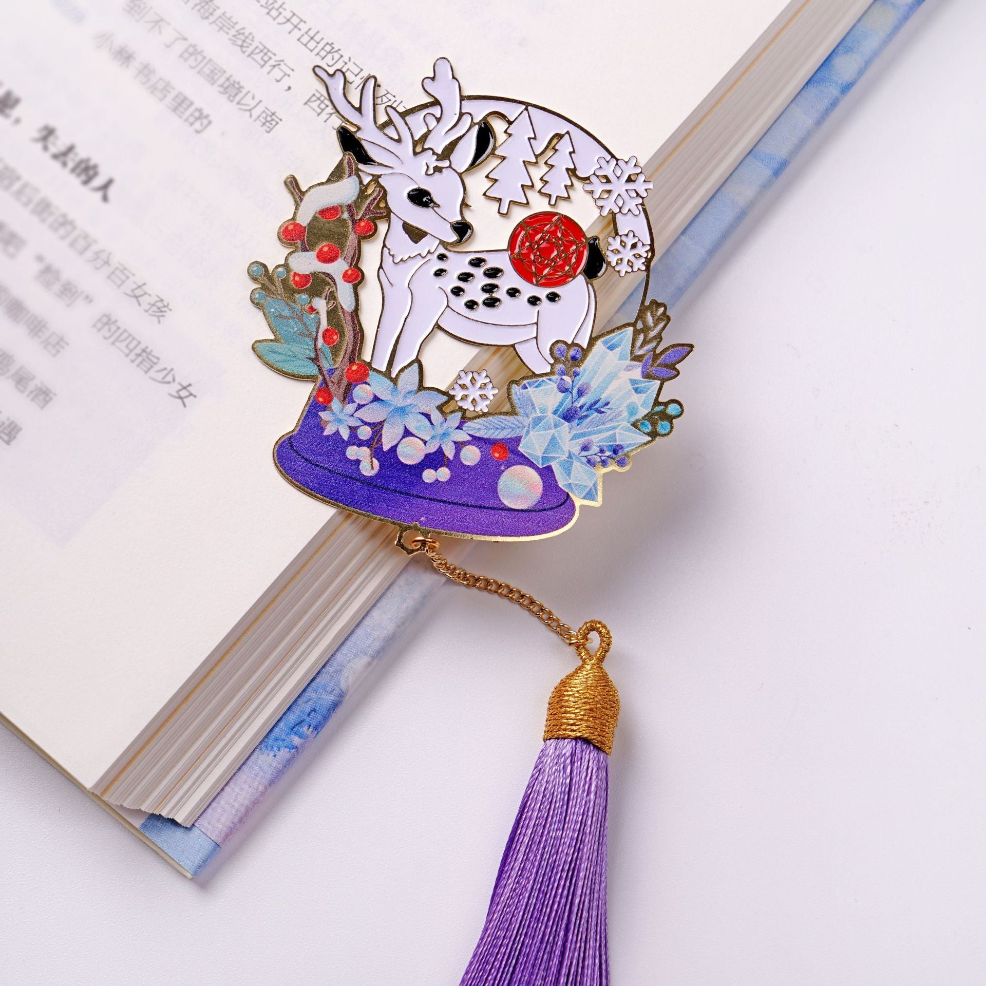 Copper Crystal Ball Panda Bookmark