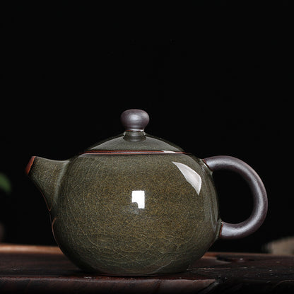 Iron single pot teapot ceramic single pot