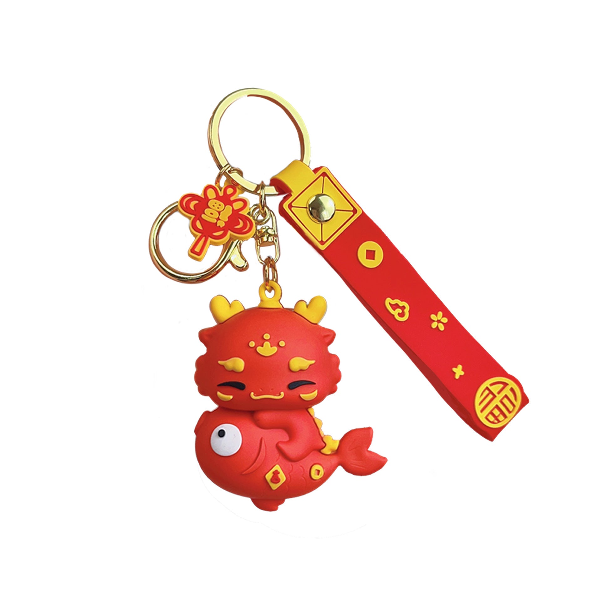 Fashions Joyful Chinese Loong Couple Gift Keychain