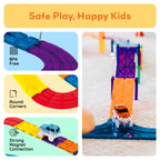 Magnetic Race Track Playset with 2 Cars – STEM Building Toy for Kids (30 pcs)