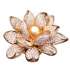 Freshwater pearl brooch