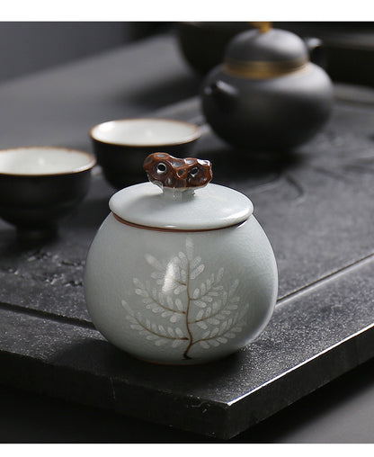 Portable Storage Sealed Ceramic Tea Caddy