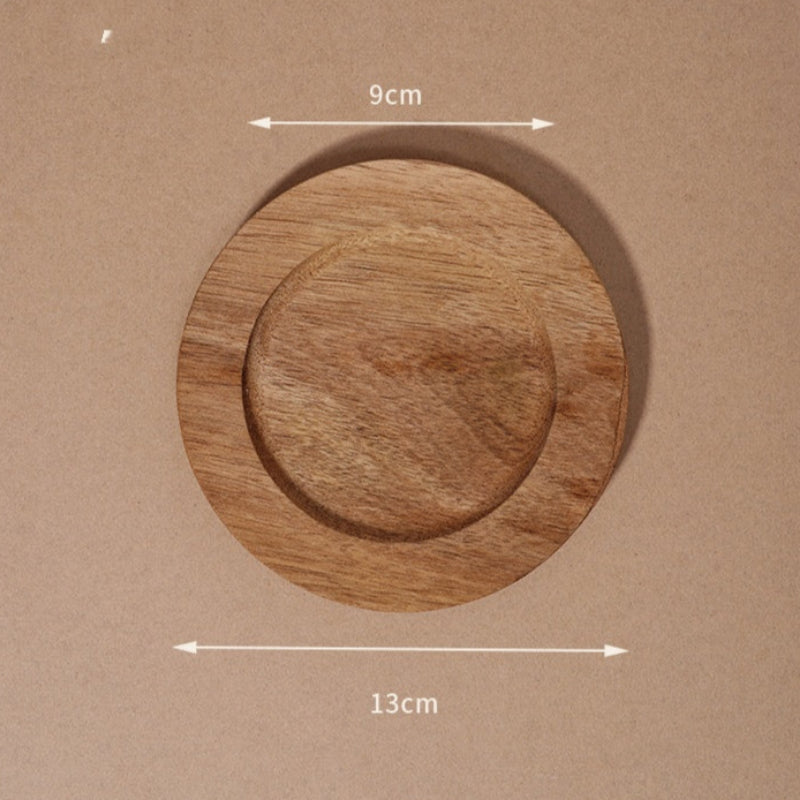 Log Coaster Breakfast Plate Round Potholder Mark Coaster Snack Plate Coffee Saucer