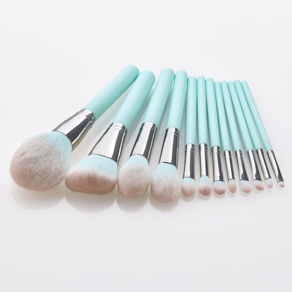 Makeup Brushes Set - 12 Light Blue Brushes - China Creative Hub