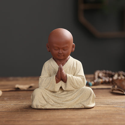 Yixing Clay Small Monk Zen Home Chinese Style Decoration Living Room