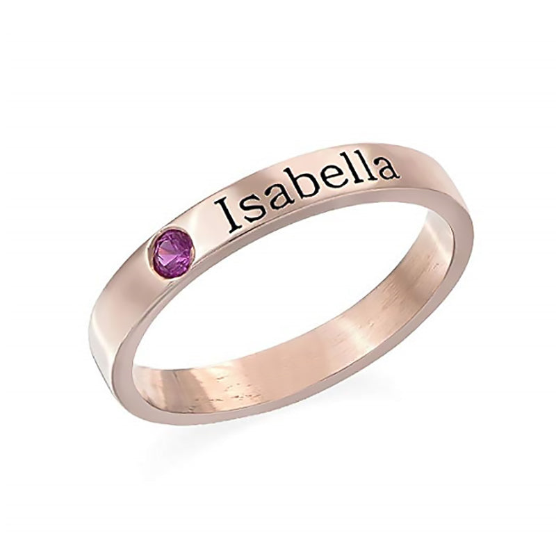 Custom Engraved Silver Ring for Couples Personalized Name Gift-7