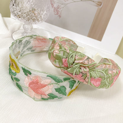 Ethnic Style Embroidery Floral New Chinese Style Headband Hair Accessories