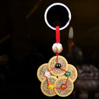 Lucky Transfer Body Protection Plum Copper Coin Pendant