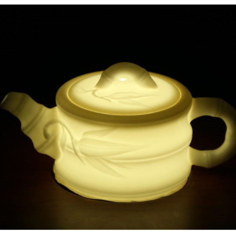 Jade porcelain handmade Shih Tzu teapot