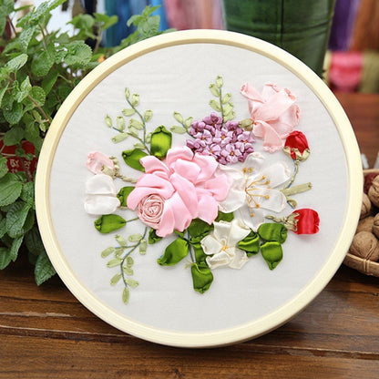 Embroidery Diy Pure Handmade Self-embroidery 3D Stereoscopic Flower Embroidery