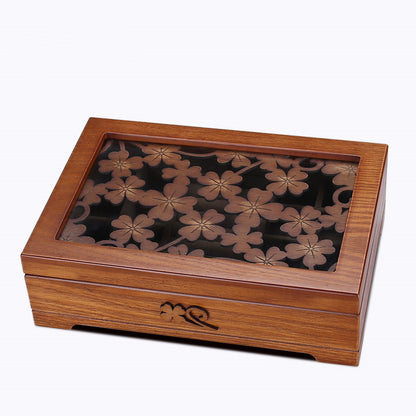 Retro Chinese classical traditional solid wood jewelry box