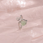 Trendy High-grade Cat Ring Simple Jade Ring