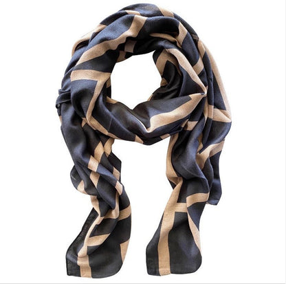 Western Style Fashion Shawl All-match Silk Warm Scarf