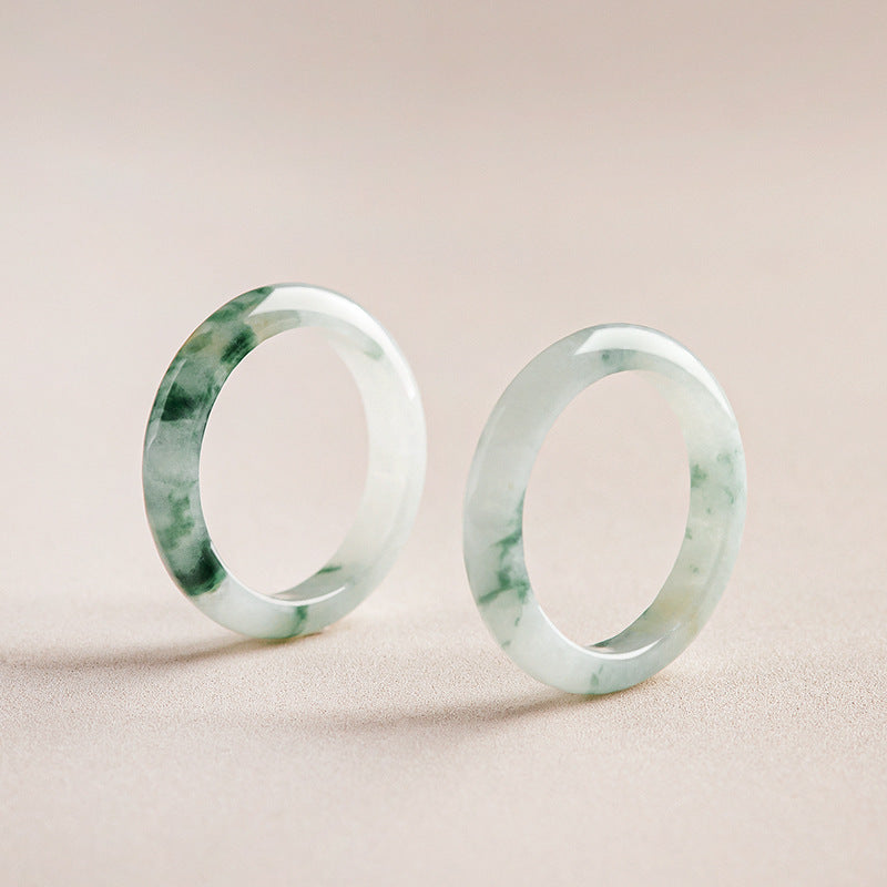 Ethnic Style Natural Jade Ring Ornament